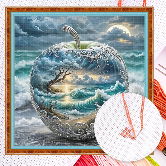 Mystic Mountains And Seas - Full 11CT Counted Cross Stitch 45x45CM - Yishu