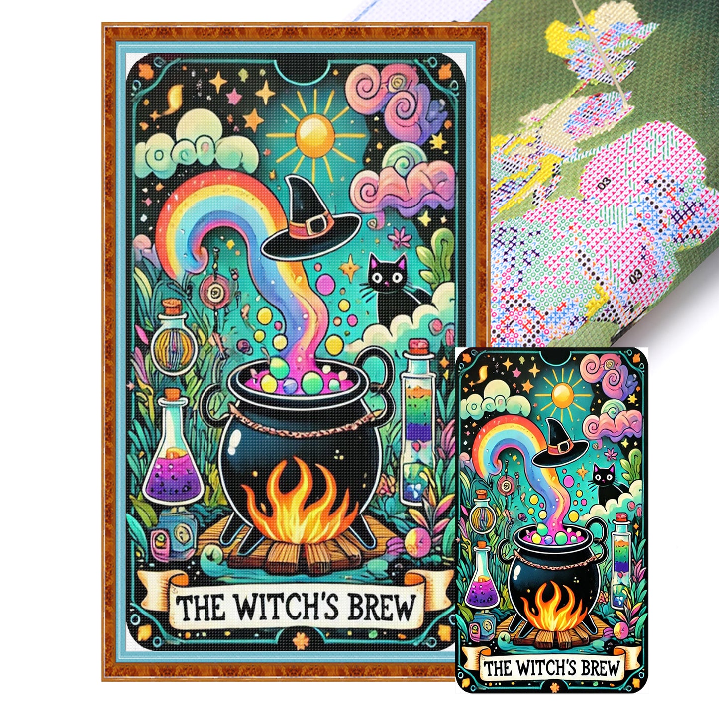 Witch Brew - Full 11CT Stamped Cross Stitch 40x60CM - Yishu
