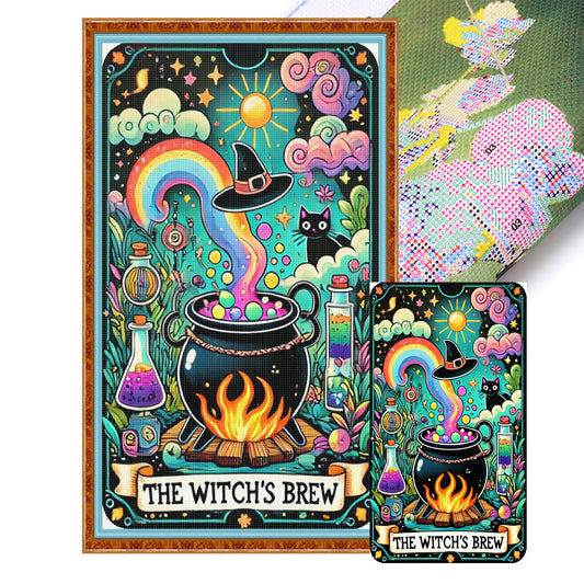 Witch Brew - Full 11CT Stamped Cross Stitch 40x60CM - Yishu
