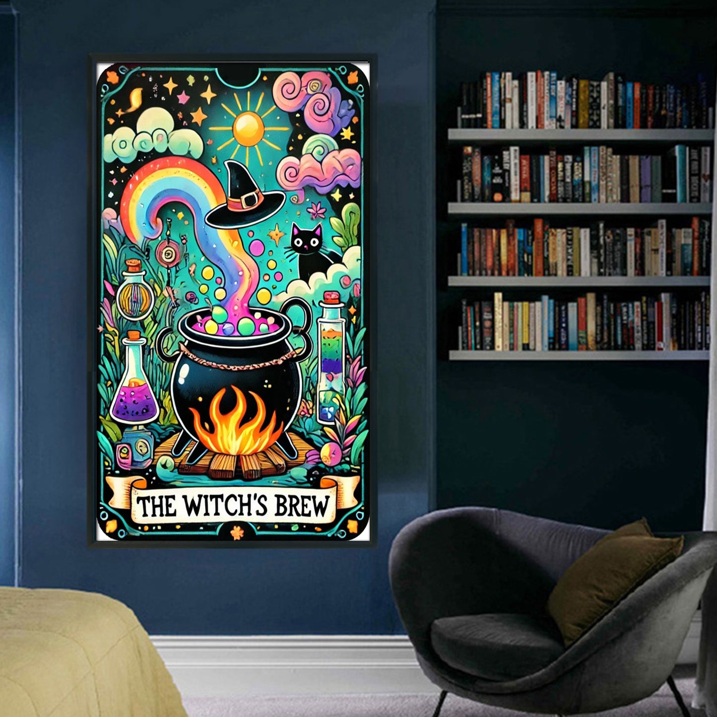 Witch Brew - Full 11CT Stamped Cross Stitch 40x60CM - Yishu