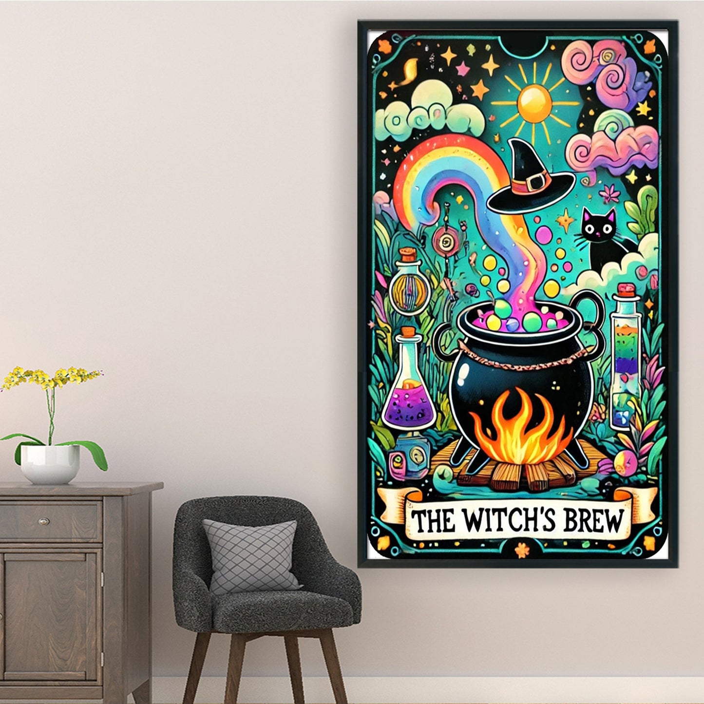 Witch Brew - Full 11CT Stamped Cross Stitch 40x60CM - Yishu