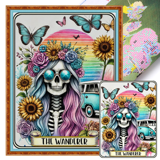 Boho Wanderer - Full 11CT Stamped Cross Stitch 50x65CM - Yishu