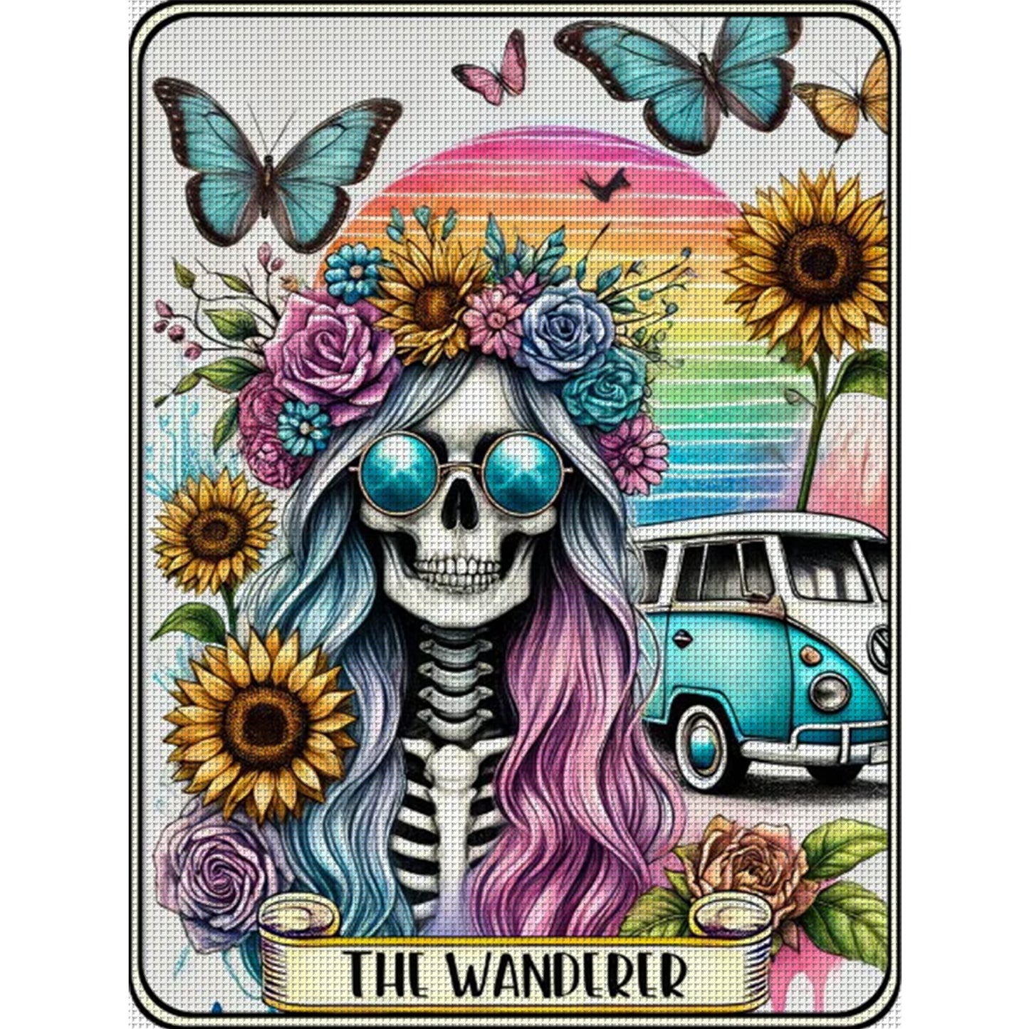 Boho Wanderer - Full 11CT Stamped Cross Stitch 50x65CM - Yishu