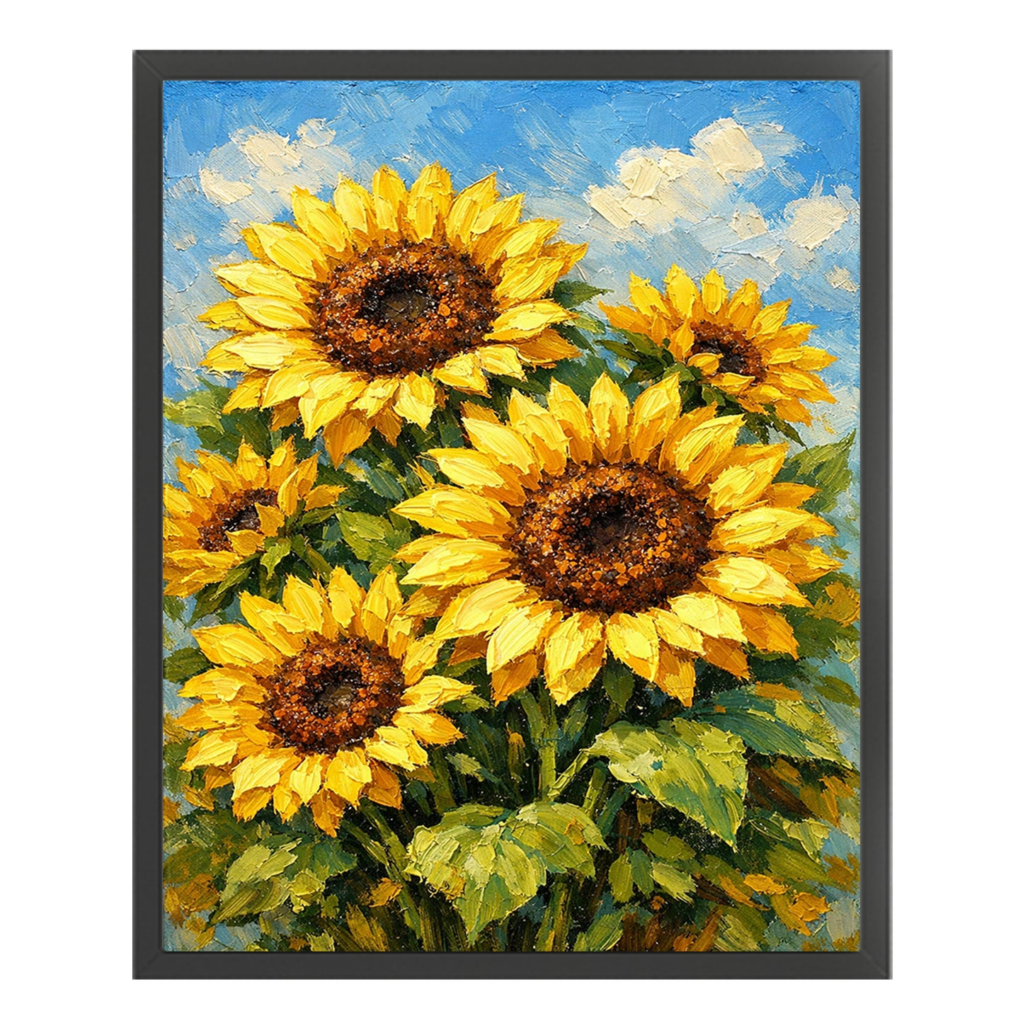 Sunflower - Full 11CT Stamped Cross Stitch 40x55CM - Yishu