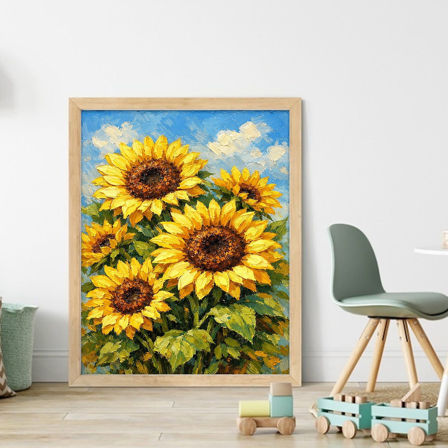 Sunflower - Full 11CT Stamped Cross Stitch 40x55CM - Yishu