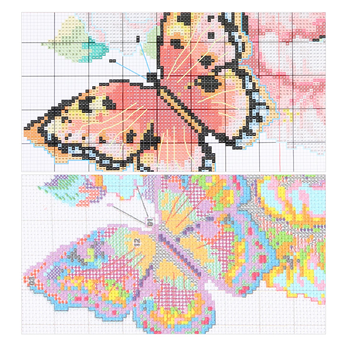 Hydrangea_Blue - Full 11CT Stamped Cross Stitch 40x50CM - Yishu