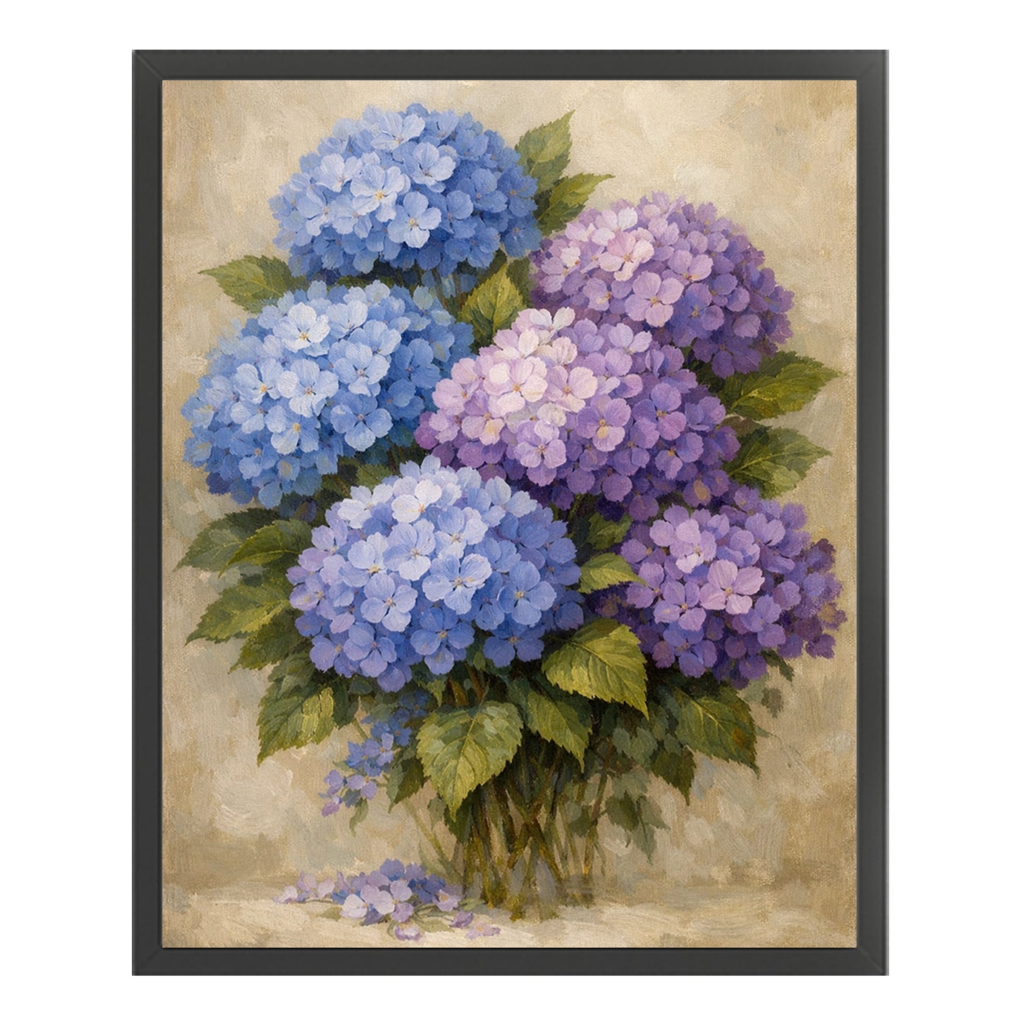 Hydrangea_Blue - Full 11CT Stamped Cross Stitch 40x50CM - Yishu