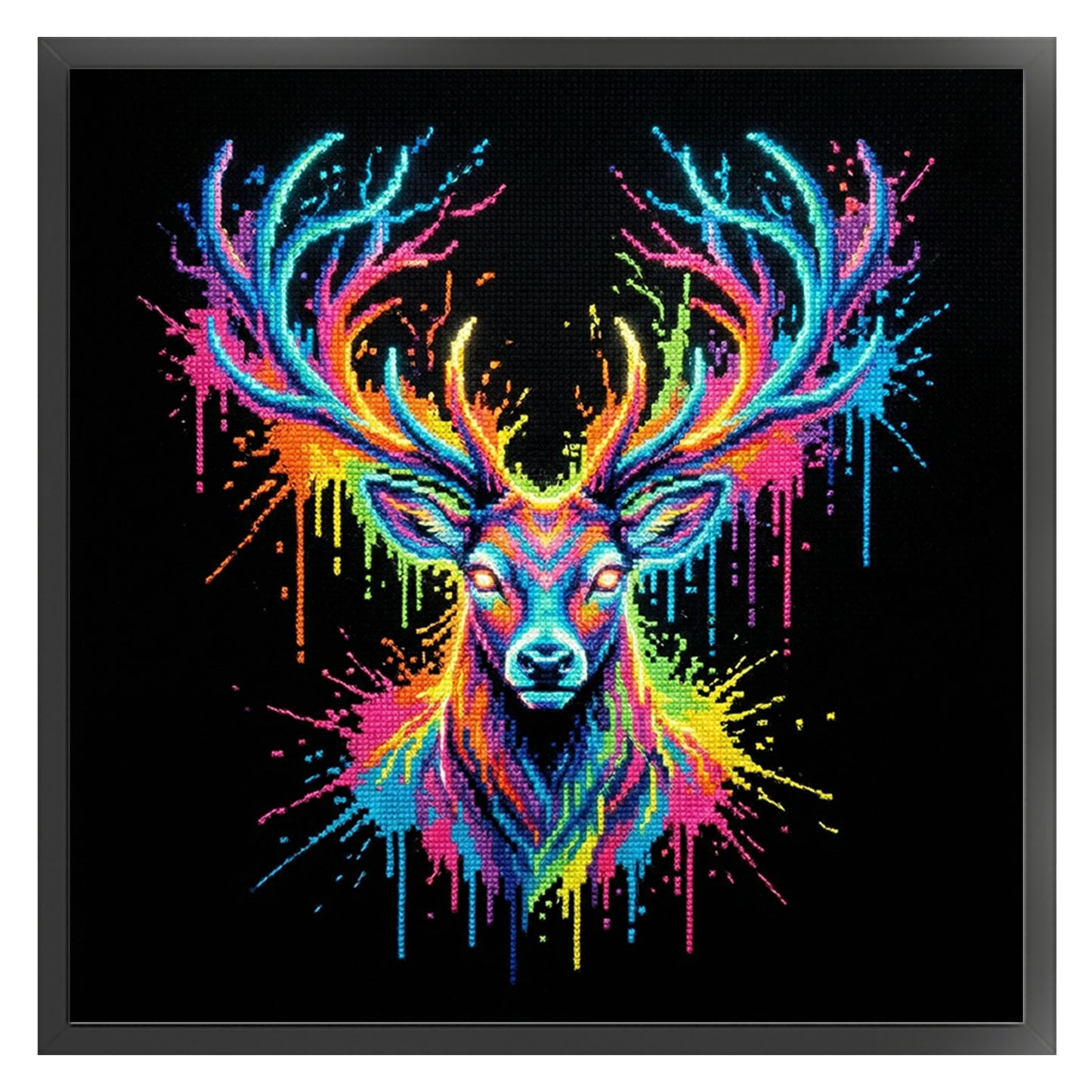 Deer - Full 14CT Stamped Cross Stitch 30x30CM - Huacan