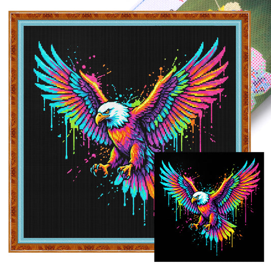 Eagle - Full 14CT Stamped Cross Stitch 30x30CM - Huacan