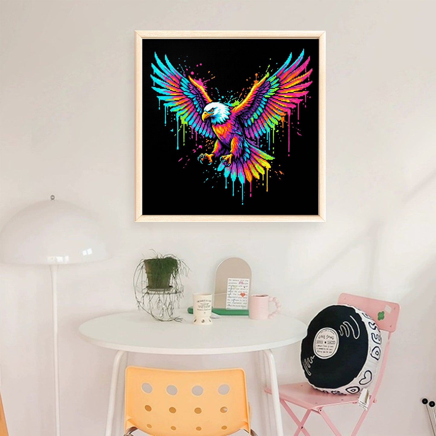 Eagle - Full 14CT Stamped Cross Stitch 30x30CM - Huacan