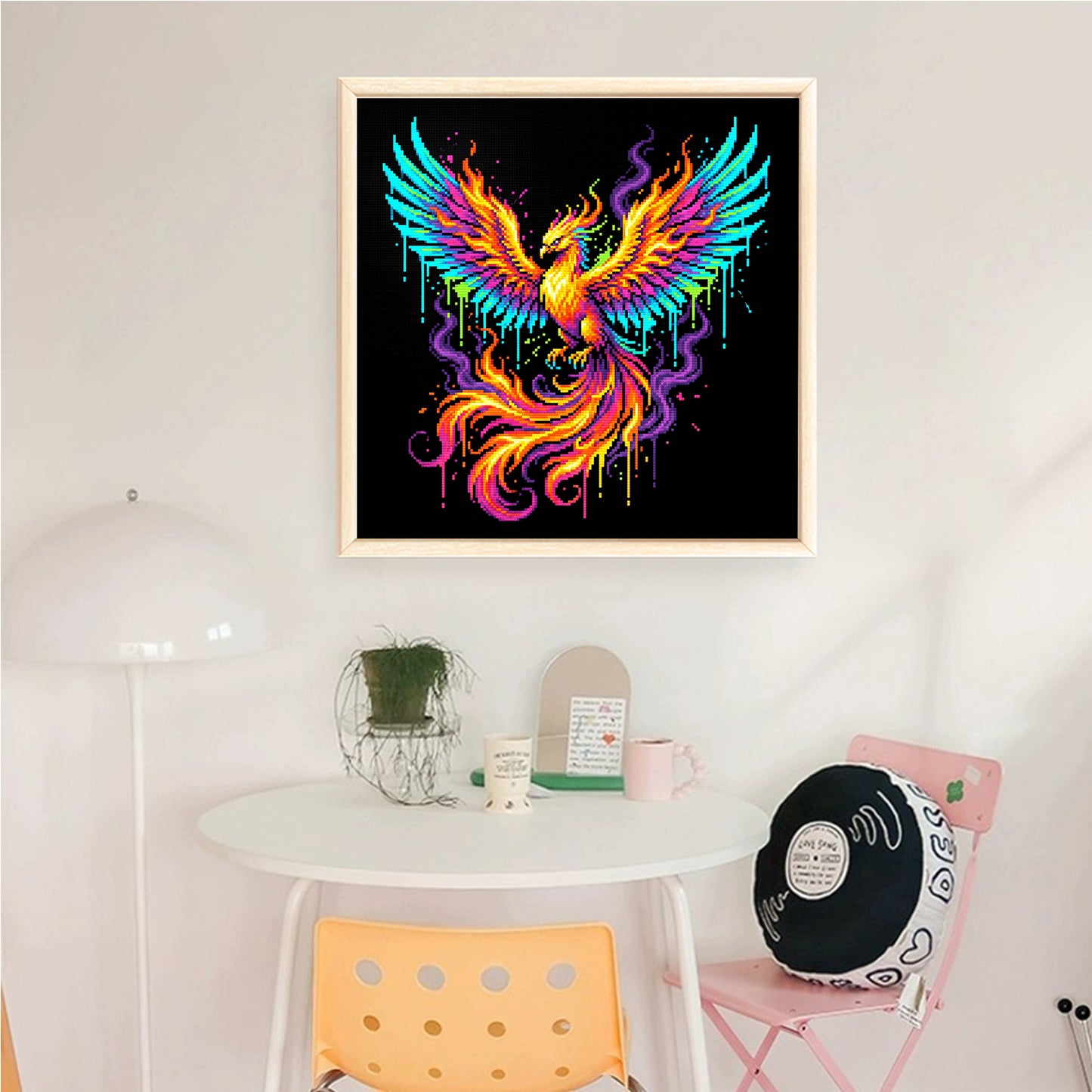 Phoenix - Full 14CT Counted Cross Stitch 30x30CM - Yishu