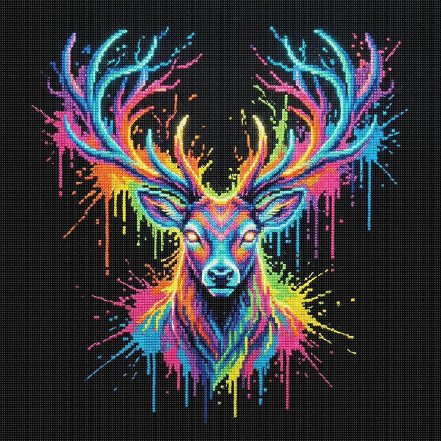 Stag - Full 14CT Counted Cross Stitch 30x30CM - Yishu