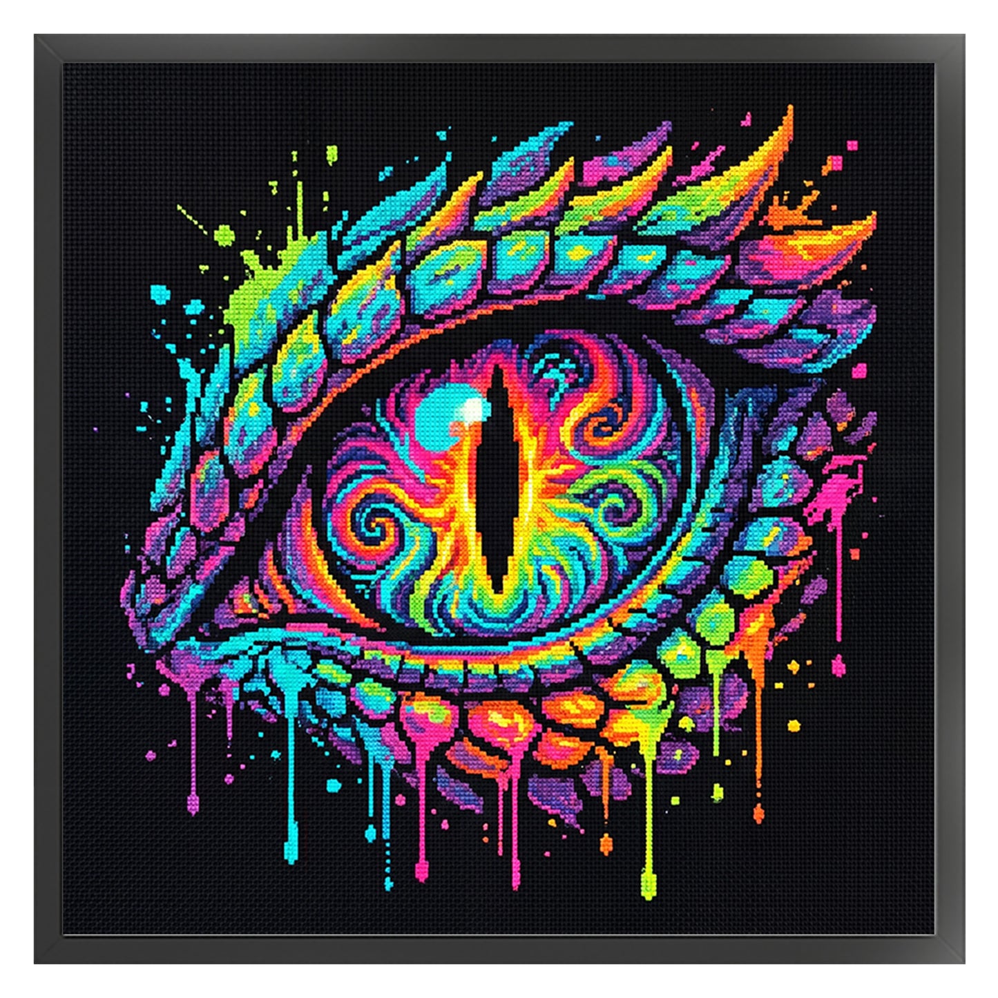 Dragon Eye - Full 14CT Counted Cross Stitch 30x30CM - Yishu
