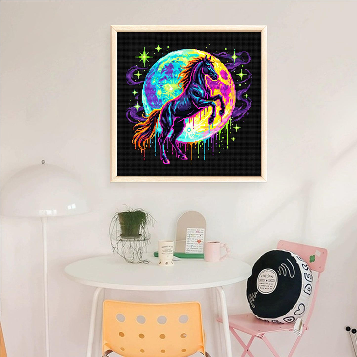 Horse - Full 14CT Counted Cross Stitch 30x30CM - Yishu