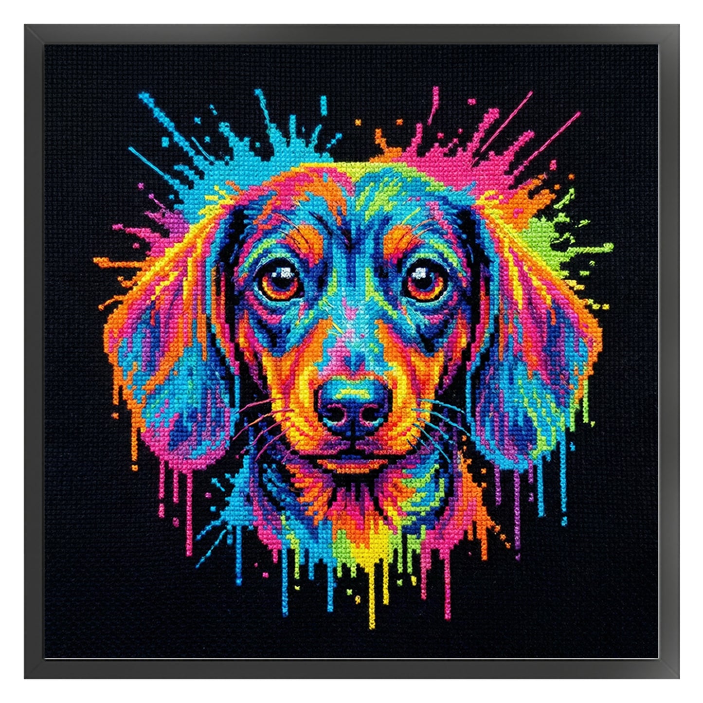 Dachshund - Full 14CT Counted Cross Stitch 30x30CM - Yishu