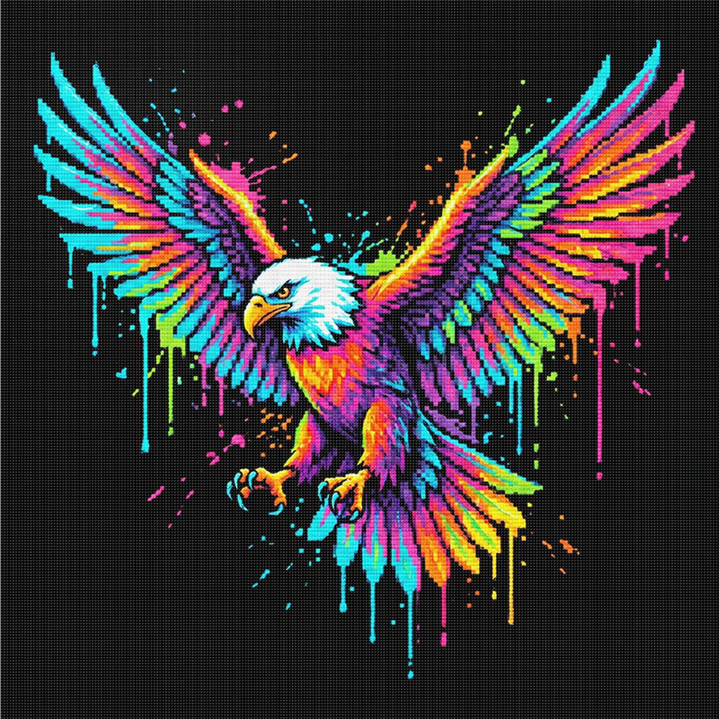 Bald Eagle - Full 14CT Counted Cross Stitch 30x30CM - Yishu