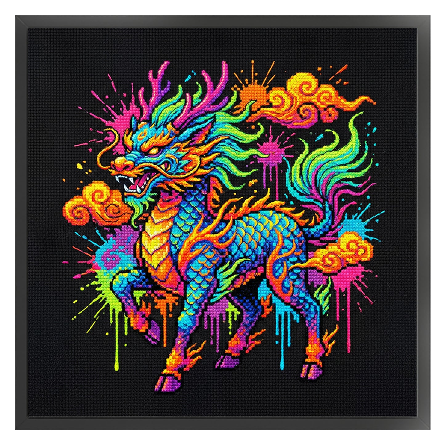 Qilin - Full 14CT Counted Cross Stitch 30x30CM - Yishu