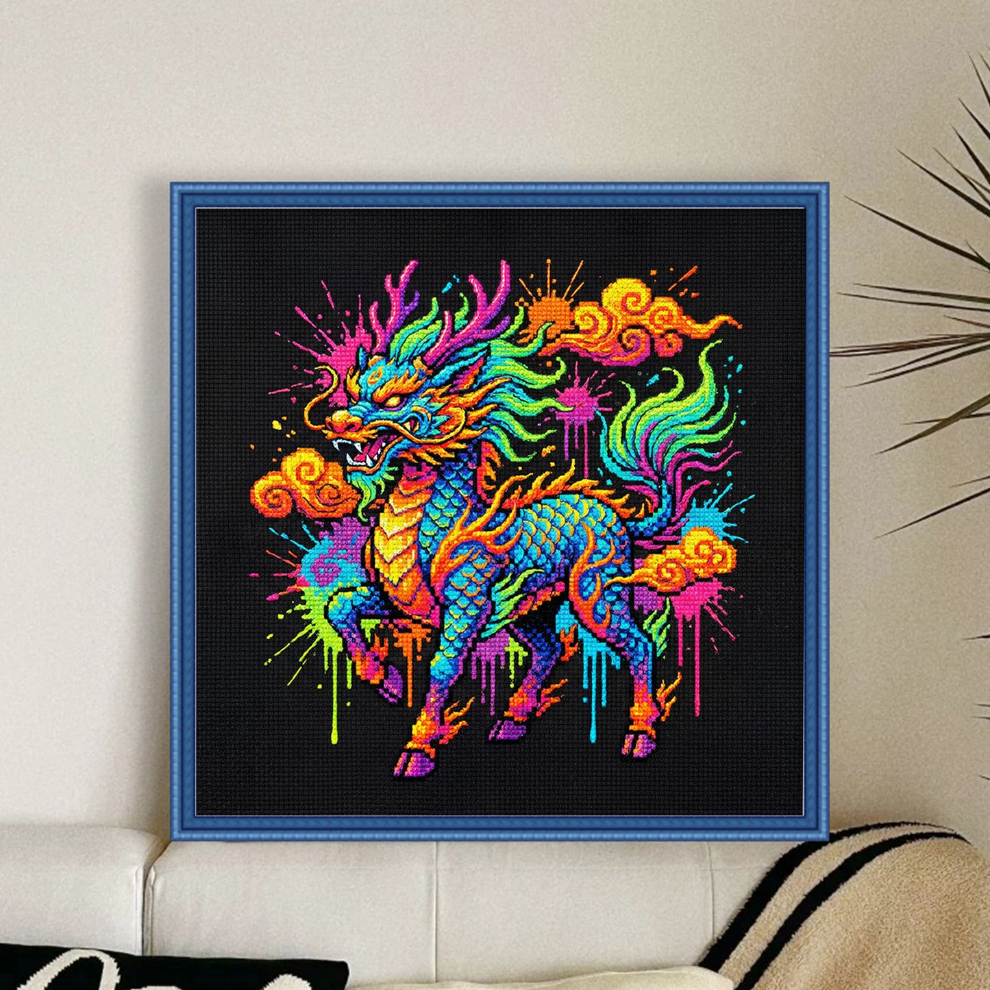 Qilin - Full 14CT Counted Cross Stitch 30x30CM - Yishu