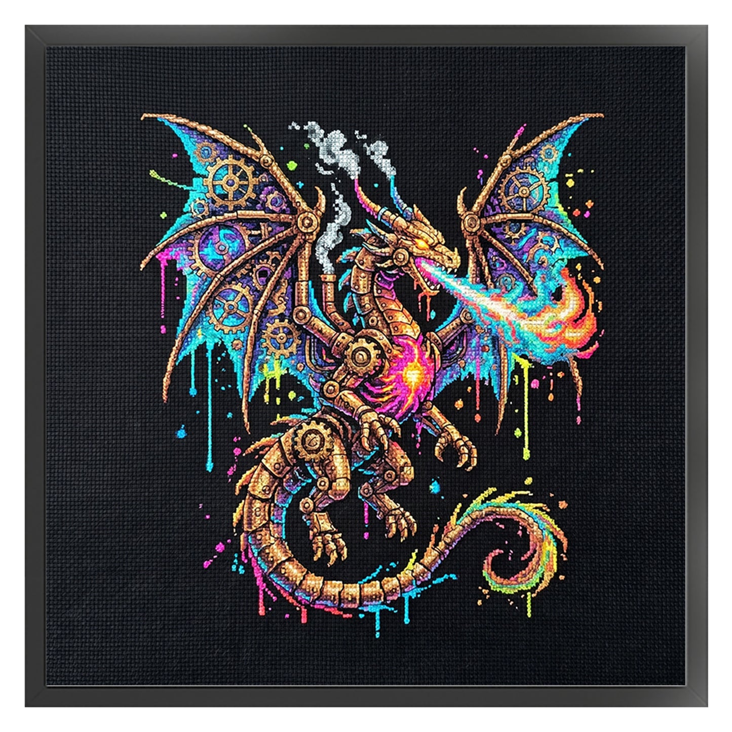 Dragon - Full 14CT Counted Cross Stitch 30x30CM - Yishu