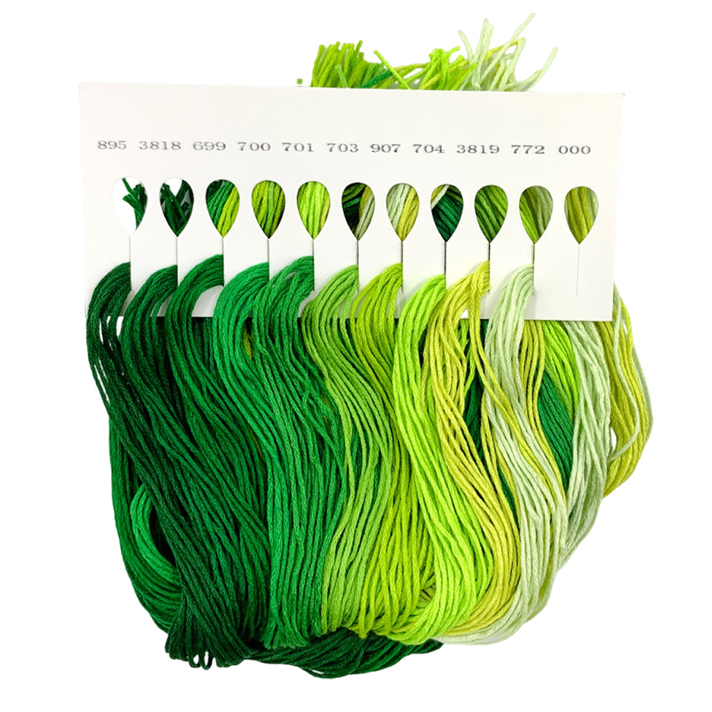 Friendship Bracelet String 6-Strand 120m Long DIY Hand Embroidery Threads Gradient Color Design for Bracelet DIY Crafts Sewing Embroidery Supplies (Green Color Series)