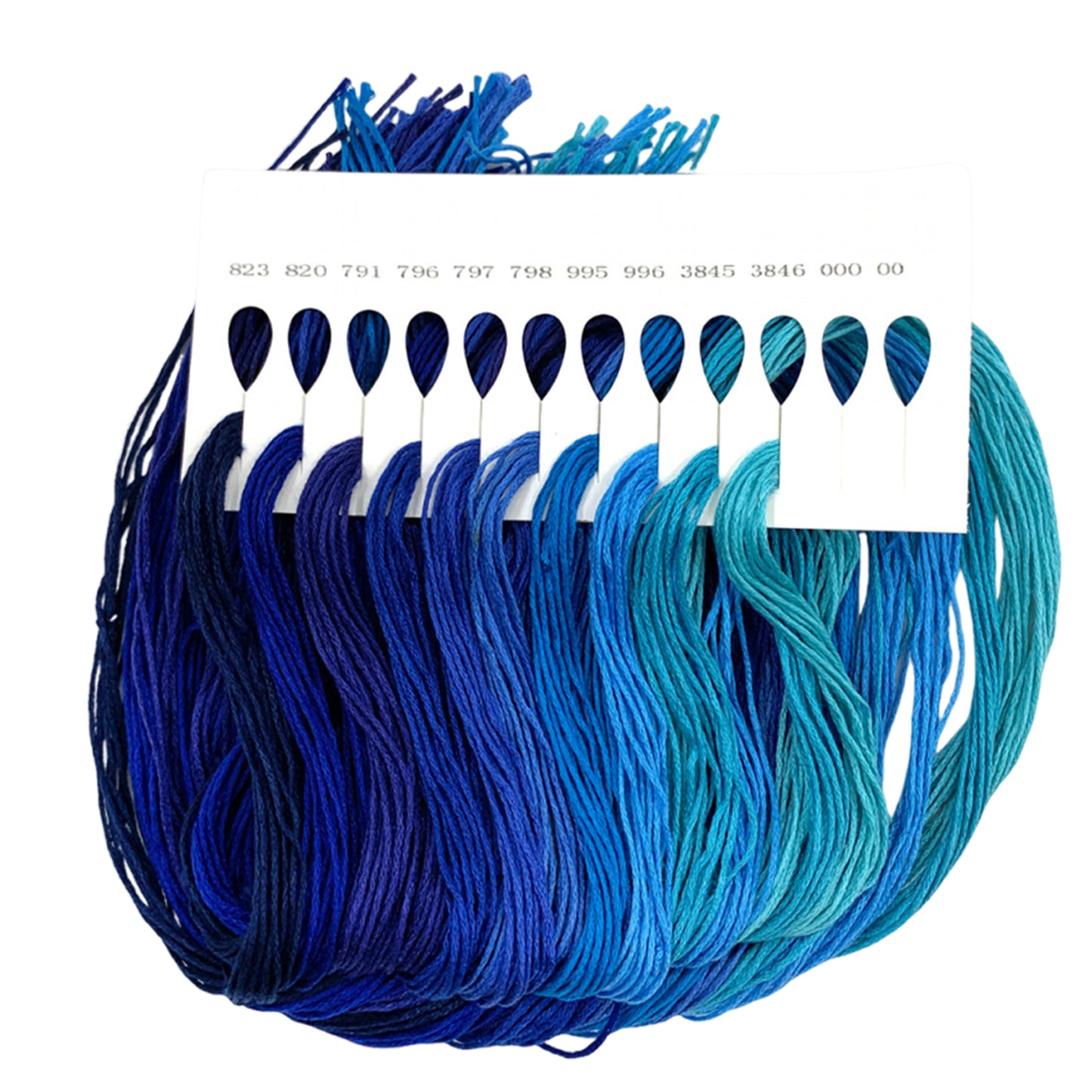 Friendship Bracelet String 6-Strand 120m Long DIY Hand Embroidery Threads Gradient Color Design for Bracelet DIY Crafts Sewing Embroidery Supplies (Blue Color Series)