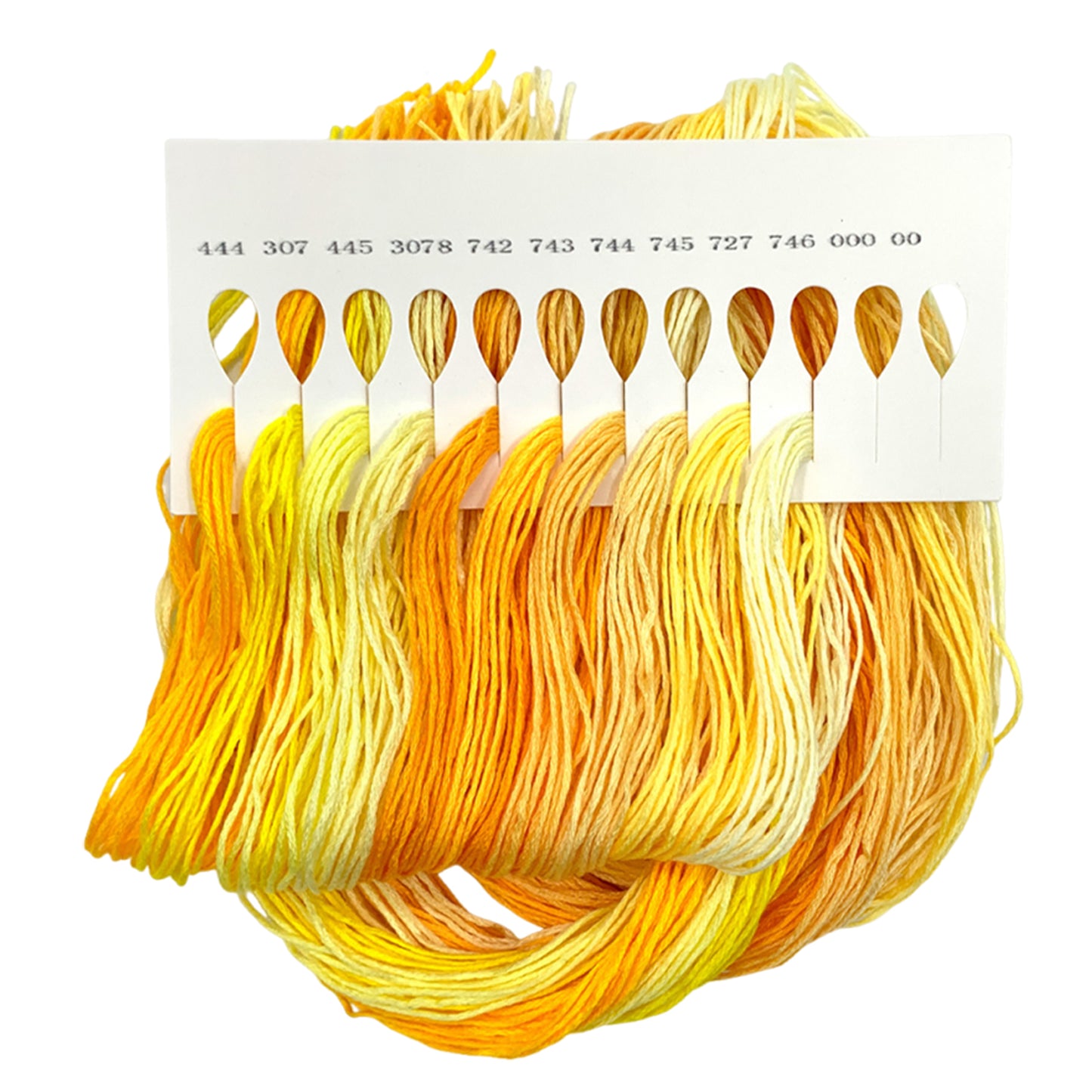 Friendship Bracelet String 6-Strand 120m Long DIY Hand Embroidery Threads Gradient Color Design for Bracelet DIY Crafts Sewing Embroidery Supplies (Orange-Yellow Color Series)
