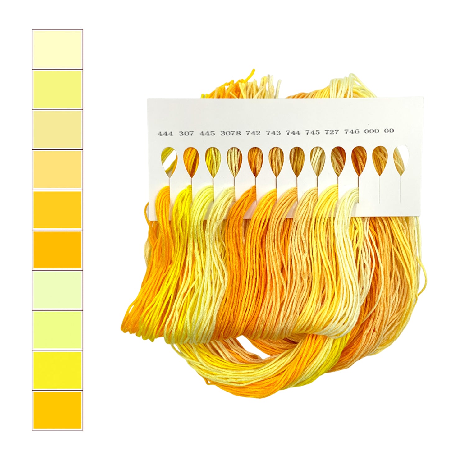 Friendship Bracelet String 6-Strand 120m Long DIY Hand Embroidery Threads Gradient Color Design for Bracelet DIY Crafts Sewing Embroidery Supplies (Orange-Yellow Color Series)