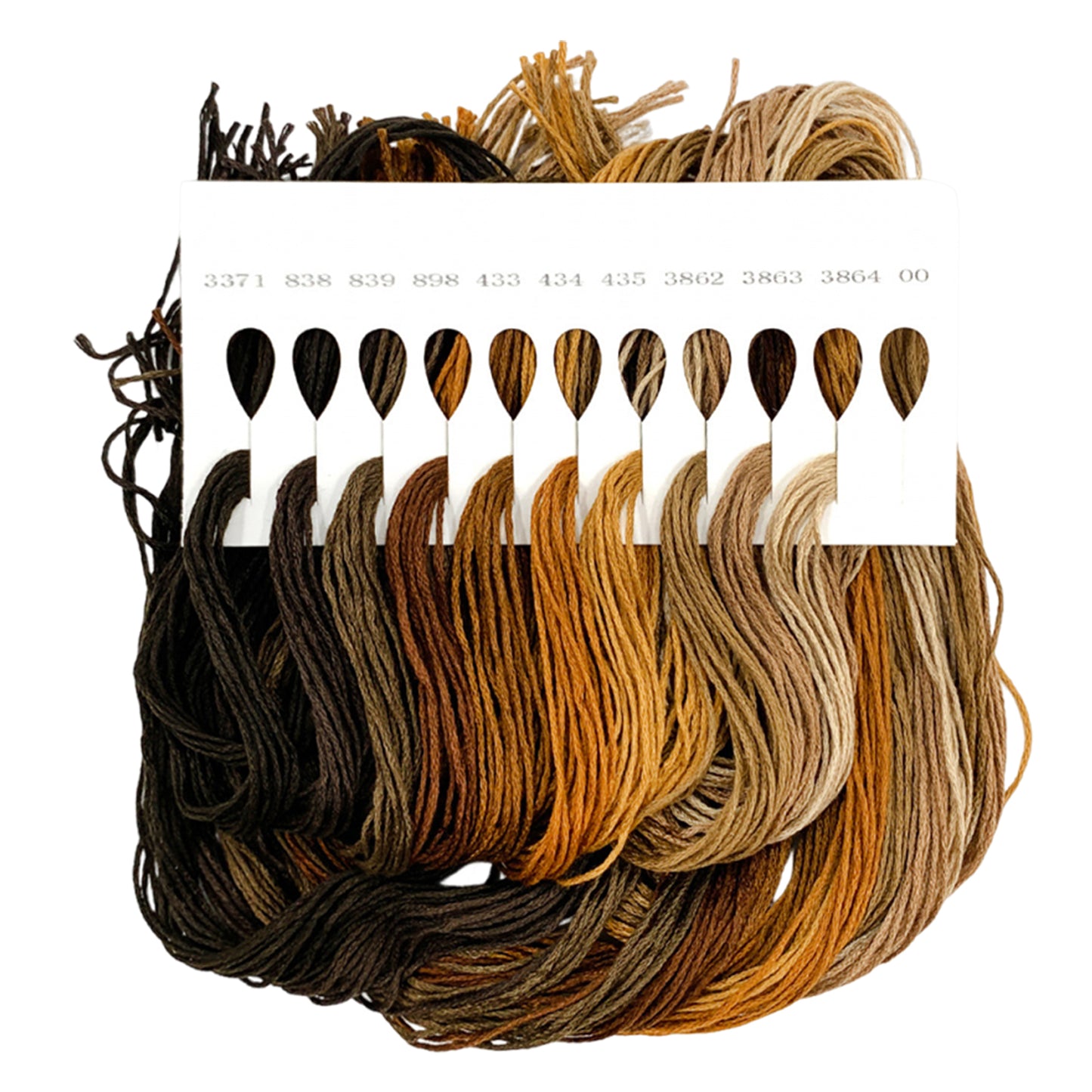 Friendship Bracelet String 6-Strand 120m Long DIY Hand Embroidery Threads Gradient Color Design for Bracelet DIY Crafts Sewing Embroidery Supplies (Coffee Color Series)