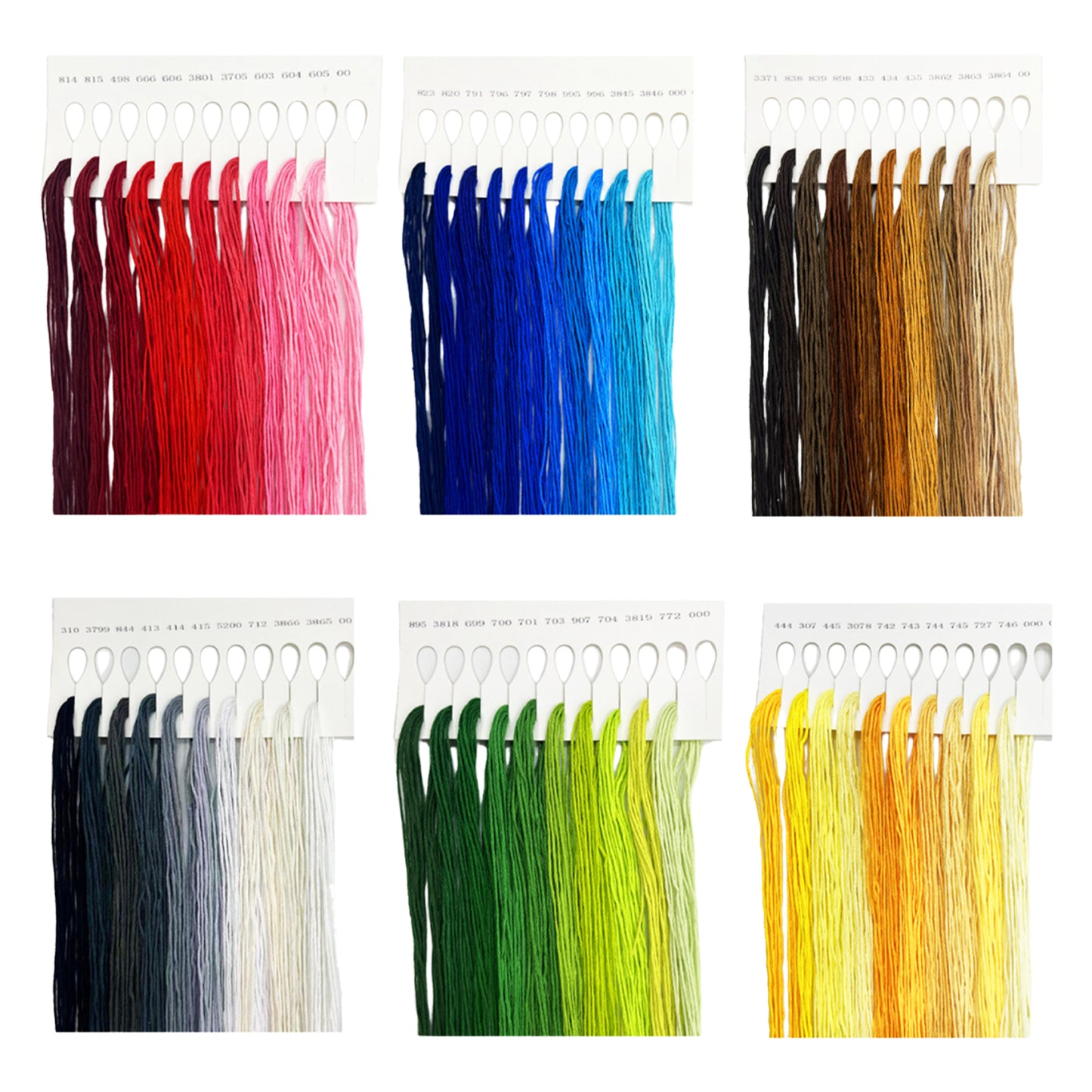 Friendship Bracelet String 6-Strand 120m Long DIY Hand Embroidery Threads Gradient Color Design for Bracelet DIY Crafts Sewing Embroidery Supplies (6 Color Series in Total)
