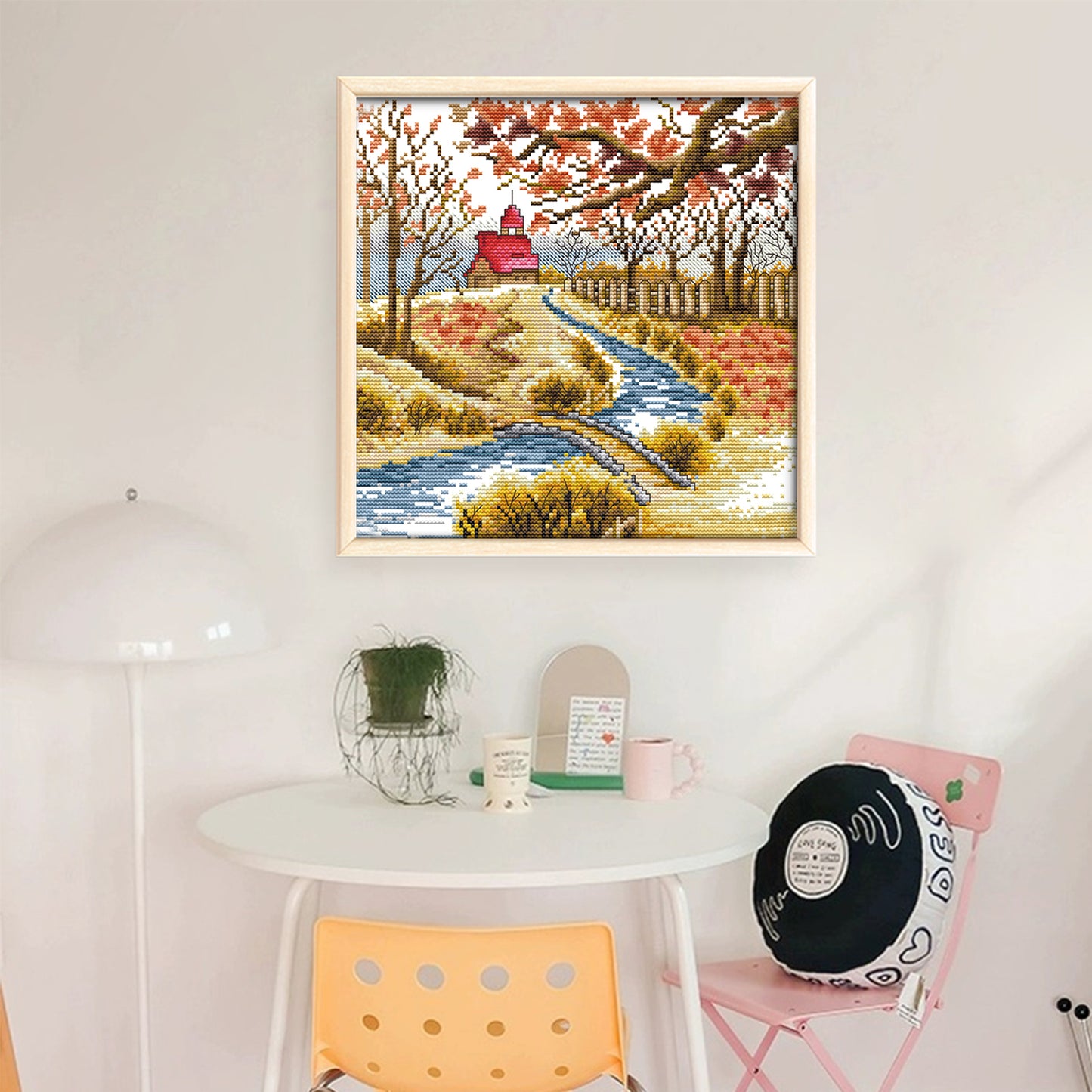 Autumn - Partial 14CT Stamped Cross Stitch 29x29CM - Joy Sunday Backstitch+Half Cross Stitch
