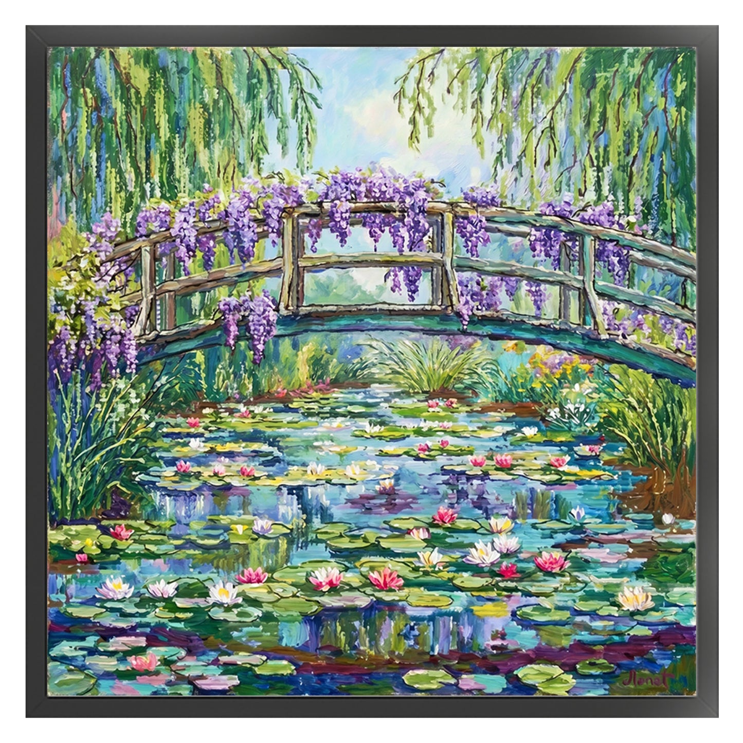 Summer Scenery - Full 18CT Stamped Cross Stitch 40x40CM - Huacan
