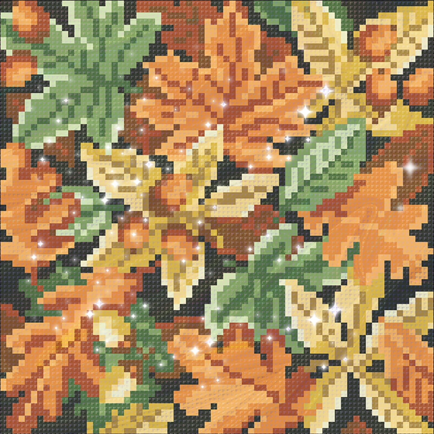 Autumn Maple - Full  9CT Stamped Cross Stitch - Bead Embroidery 20x20CM/7.87x7.87in