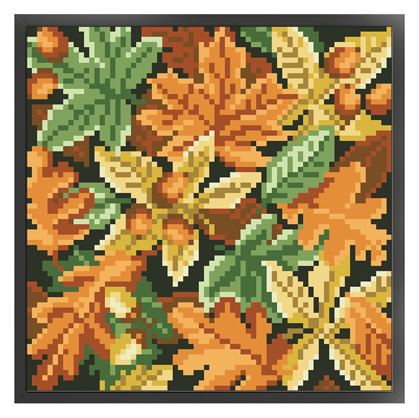 Autumn Maple - Full  9CT Stamped Cross Stitch - Bead Embroidery 20x20CM/7.87x7.87in