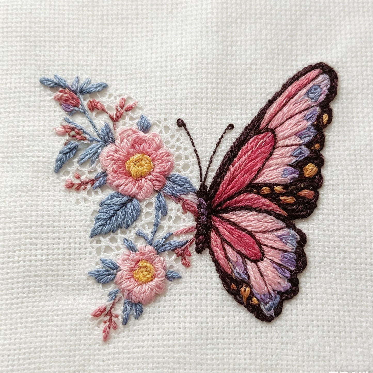 4PCS Tiny Florals DIY Water Soluble Stabilizer Embroidery Paper with Pre-Printed Pattern Stick and Stitch Embroidery Paper Wash Away for Hand Sewing