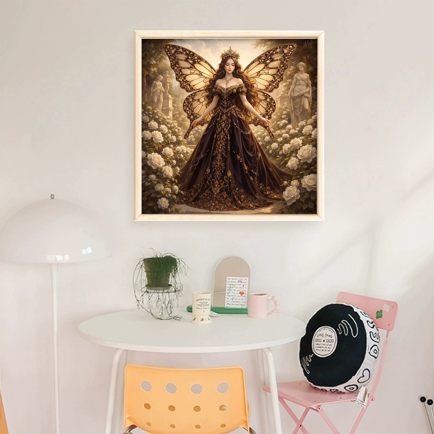 Butterfly Fairy - Full 11CT Stamped Cross Stitch 45x45CM - Huacan