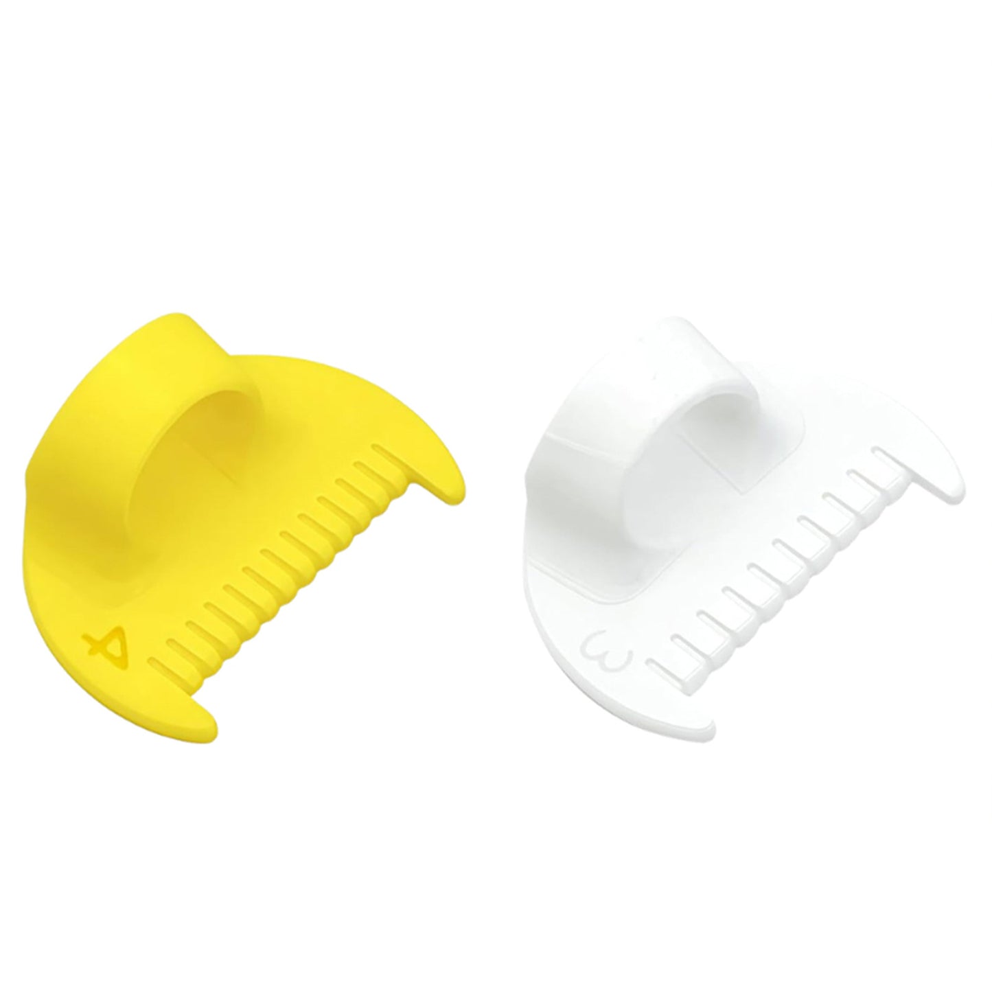 2Pcs Sewing Ruler Sewing Gauge 3mm/4mm Edge Sewing Lockranding Tool Quilting Templates for Hand Sewing Quilting Hemming & Crafts (White Yellow)