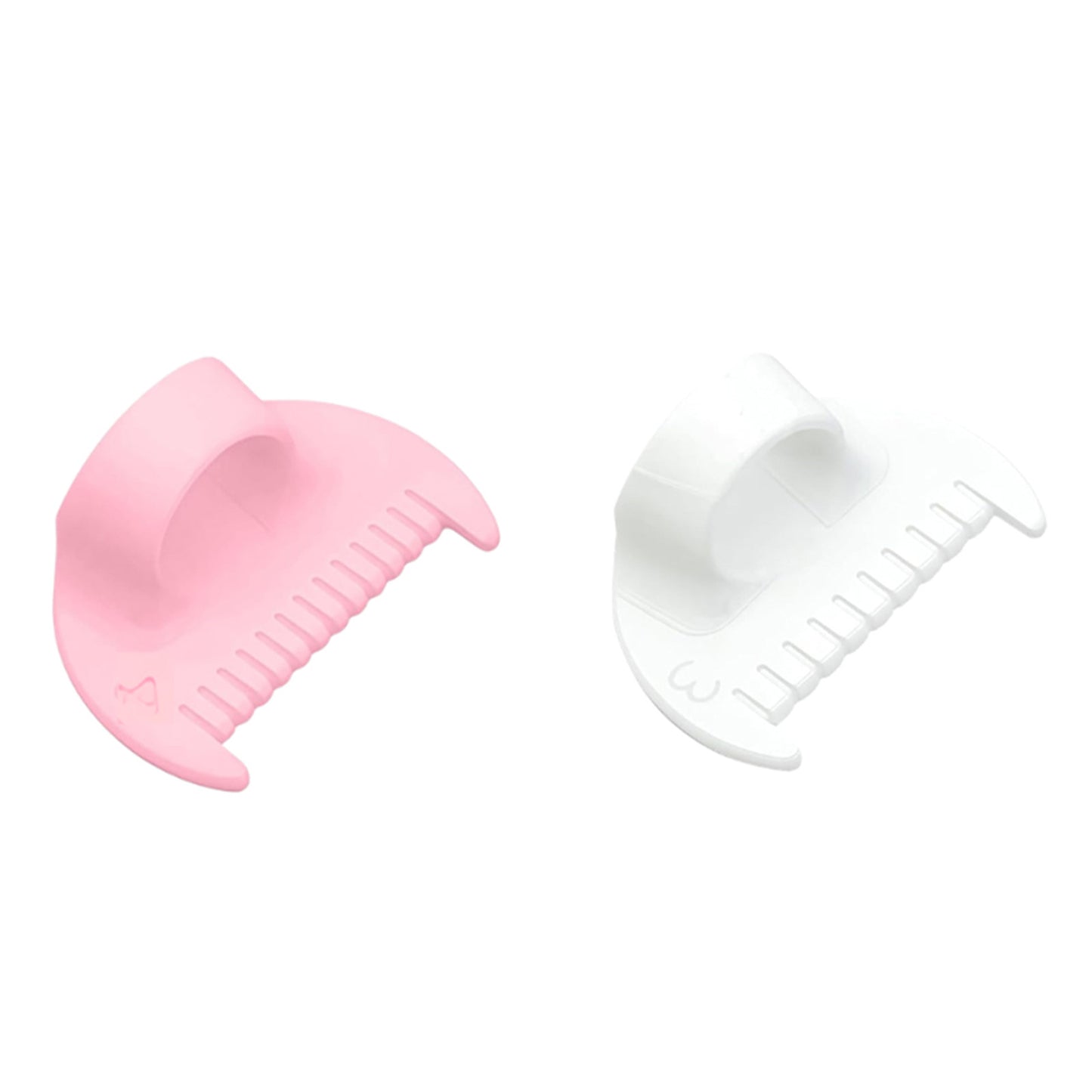 2Pcs Sewing Ruler Sewing Gauge 3mm/4mm Edge Sewing Lockranding Tool Quilting Templates for Hand Sewing Quilting Hemming & Crafts (white pink)