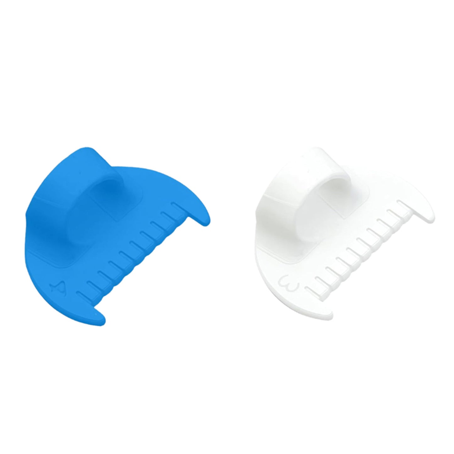 2Pcs Sewing Ruler Sewing Gauge 3mm/4mm Edge Sewing Lockranding Tool Quilting Templates for Hand Sewing Quilting Hemming & Crafts (White Blue)