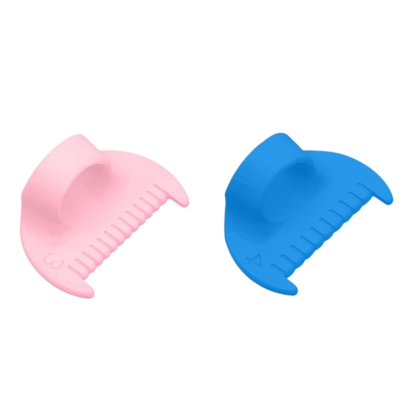 2Pcs Sewing Ruler Sewing Gauge 3mm/4mm Edge Sewing Lockranding Tool Quilting Templates for Hand Sewing Quilting Hemming & Crafts (Blue pink)