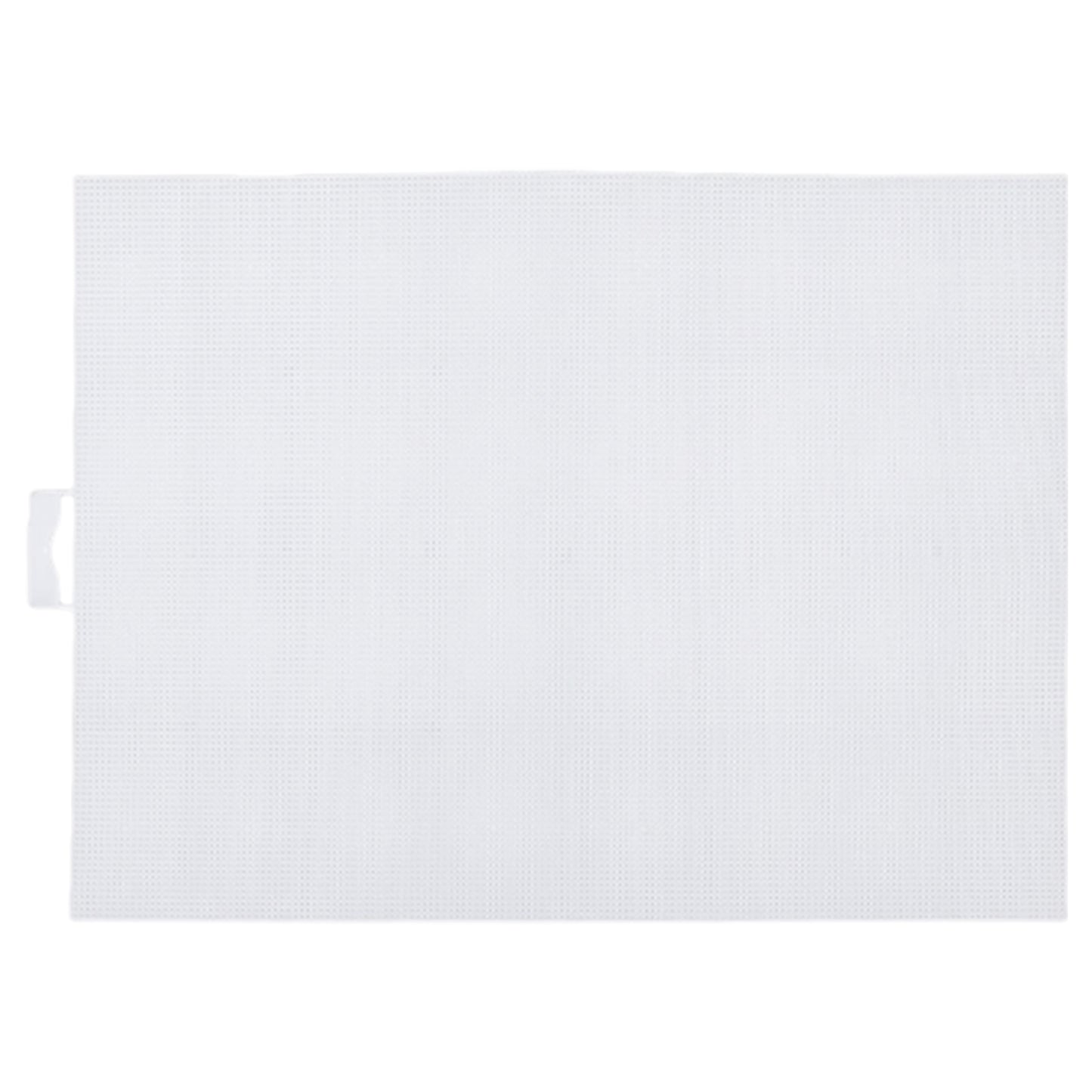 3Pcs DIY 14CT Plastic Square Mesh Canvas Sheets 11.02x8.27in Blank Canvas Mesh Mat for Needlework Embroidery Crafting Knit Crochet (Milky)