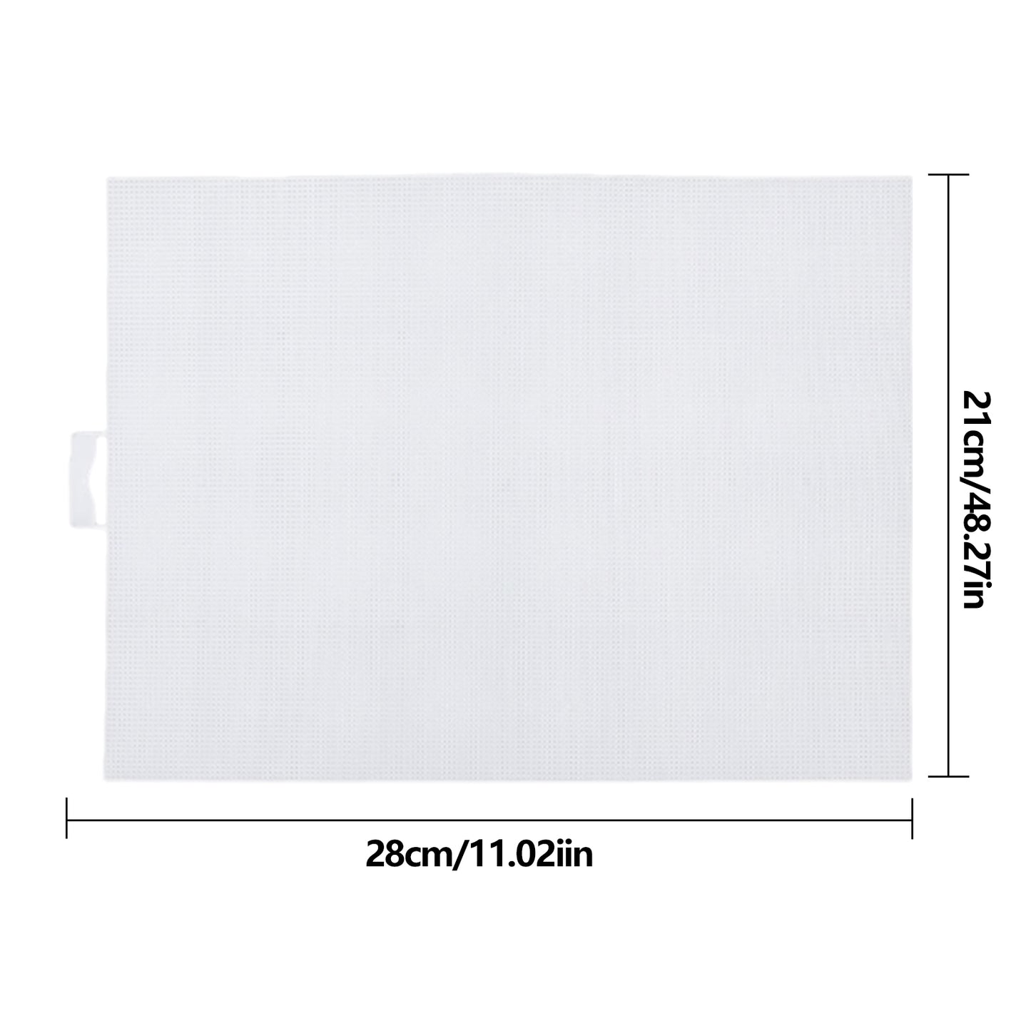 3Pcs DIY 14CT Plastic Square Mesh Canvas Sheets 11.02x8.27in Blank Canvas Mesh Mat for Needlework Embroidery Crafting Knit Crochet (Milky)