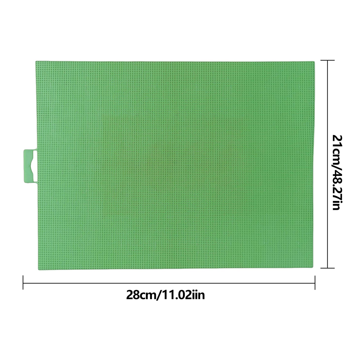 3Pcs DIY 14CT Plastic Square Mesh Canvas Sheets 11.02x8.27in Blank Canvas Mesh Mat for Needlework Embroidery Crafting Knit Crochet (Christmas Green)