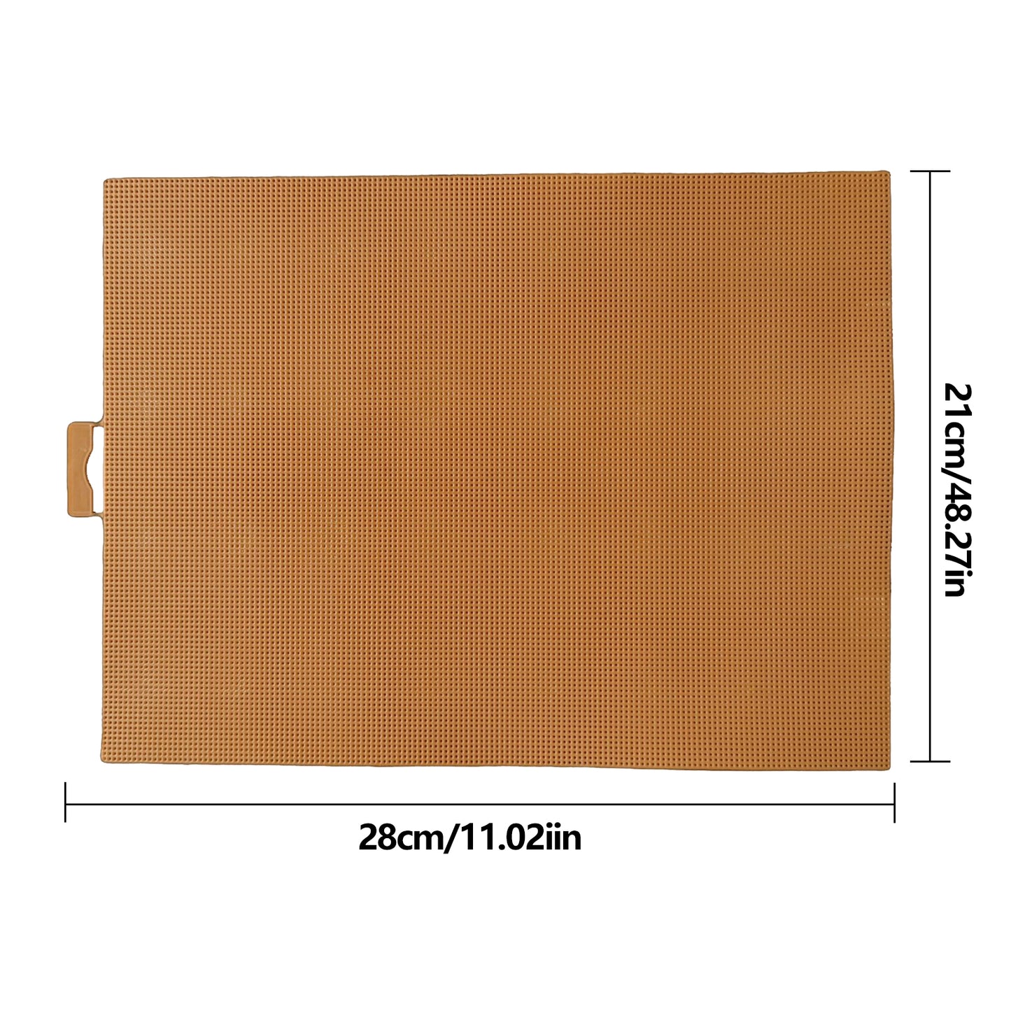 3Pcs DIY 14CT Plastic Square Mesh Canvas Sheets 11.02x8.27in Blank Canvas Mesh Mat for Needlework Embroidery Crafting Knit Crochet (Hazelnut Brown)