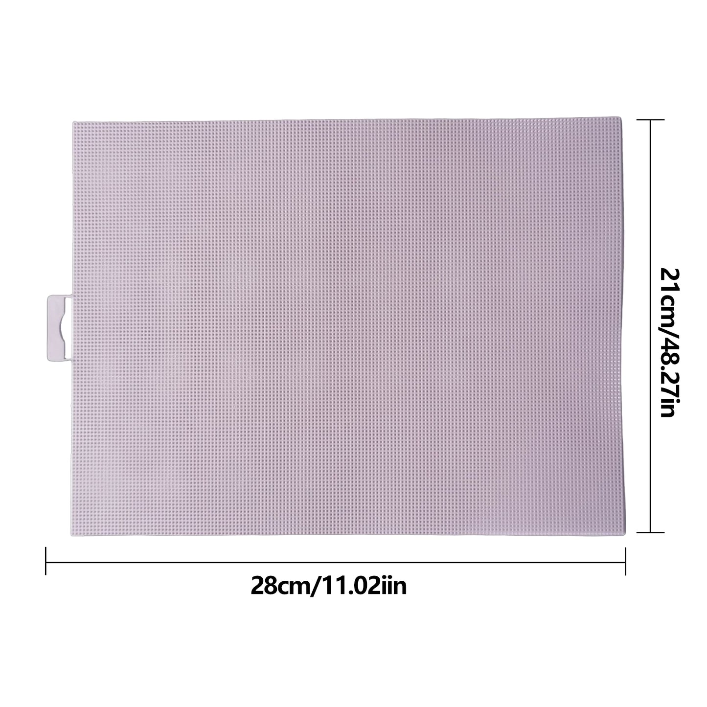 3Pcs DIY 14CT Plastic Square Mesh Canvas Sheets 11.02x8.27in Blank Canvas Mesh Mat for Needlework Embroidery Crafting Knit Crochet (Lavender Purple)