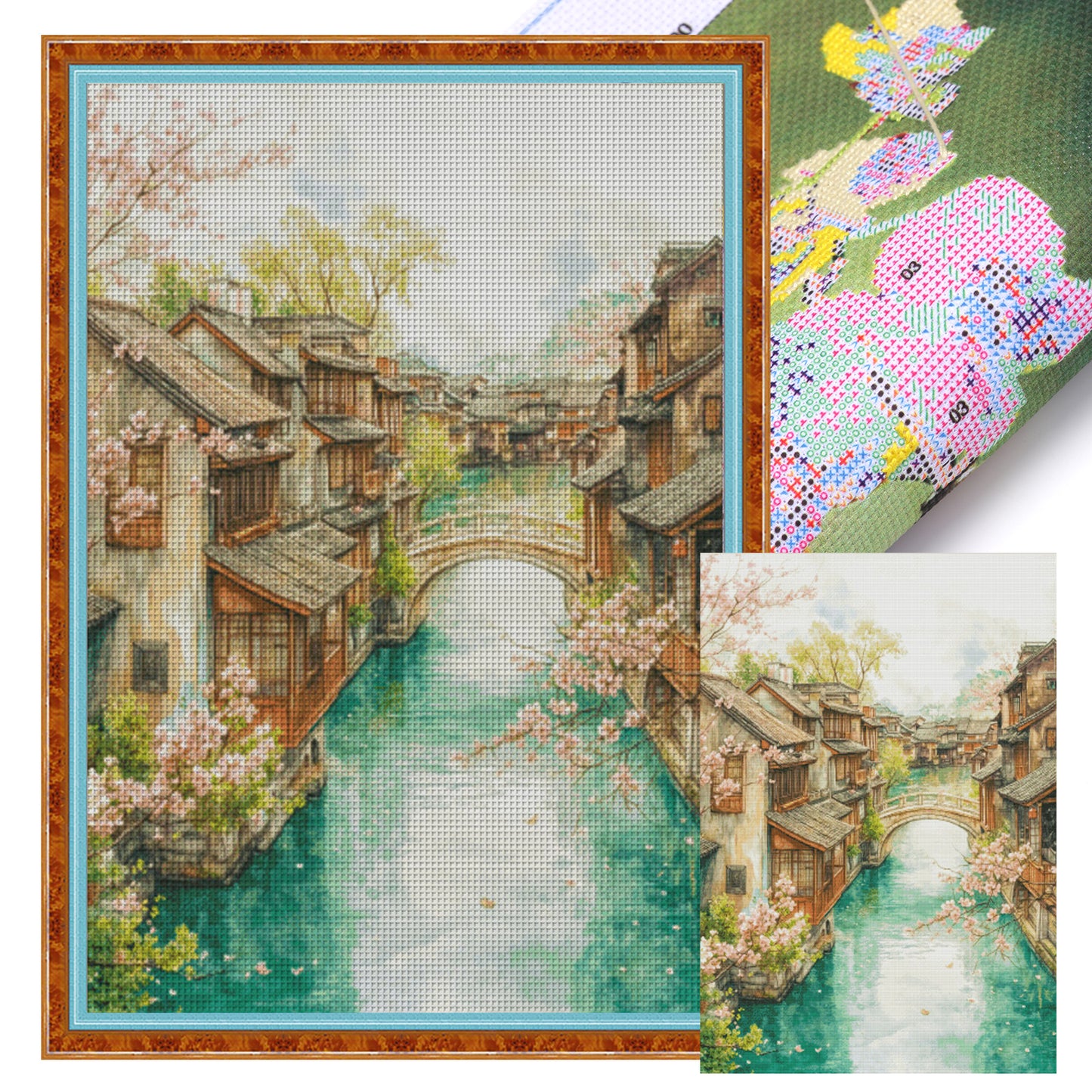 Spring - Full 14CT Stamped Cross Stitch 70x95CM - Fairy Egyptian Cotton