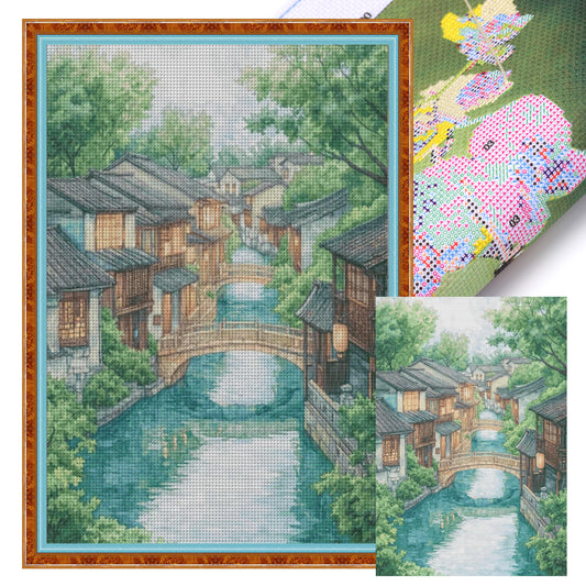 Summer - Full 14CT Stamped Cross Stitch 70x95CM - Fairy Egyptian Cotton