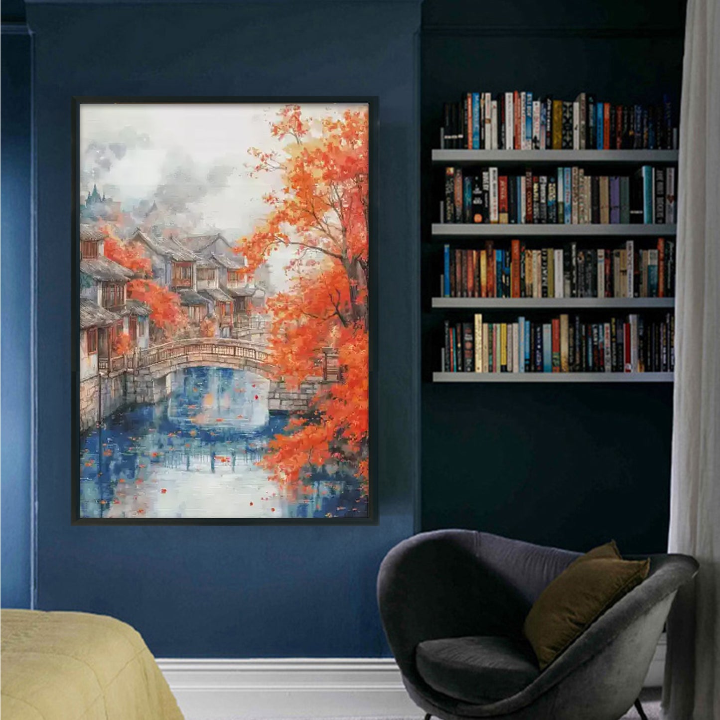 Autumn - Full 14CT Stamped Cross Stitch 70x95CM - Fairy Egyptian Cotton