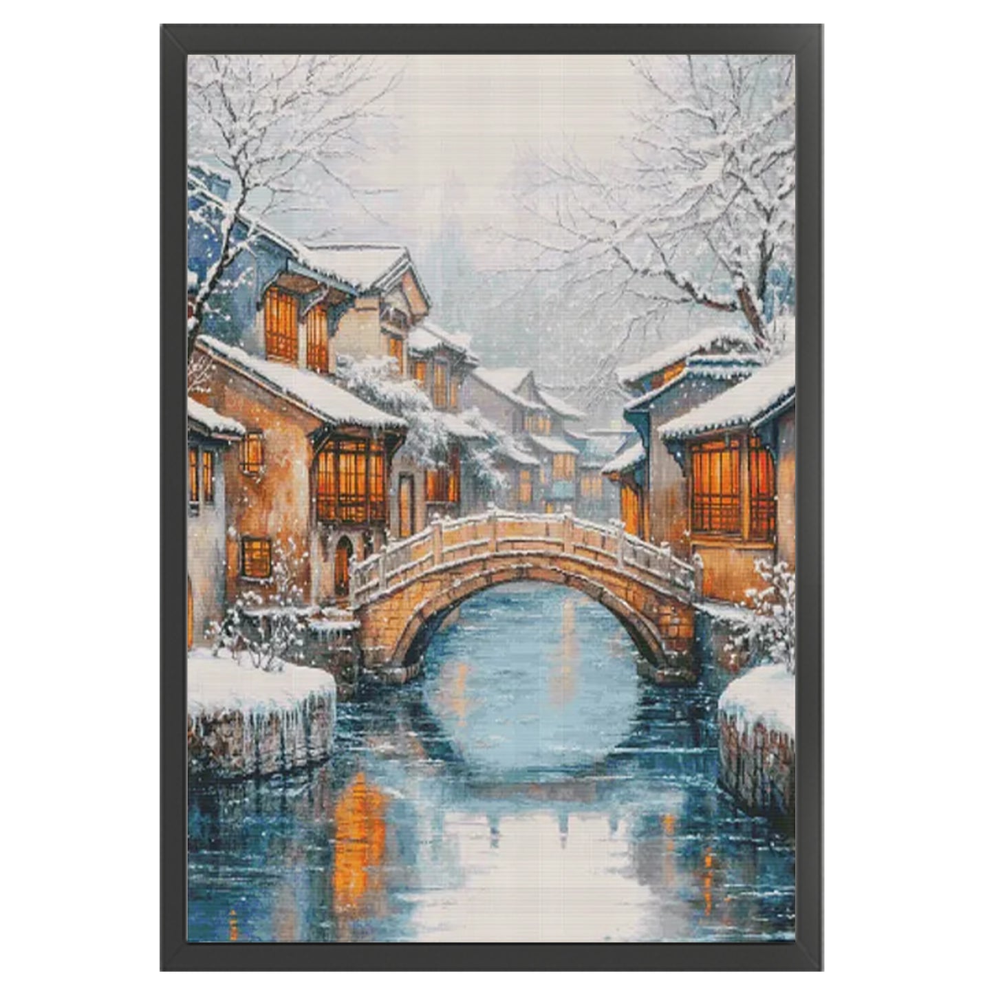 Winter - Full 14CT Stamped Cross Stitch 70x95CM - Fairy Egyptian Cotton
