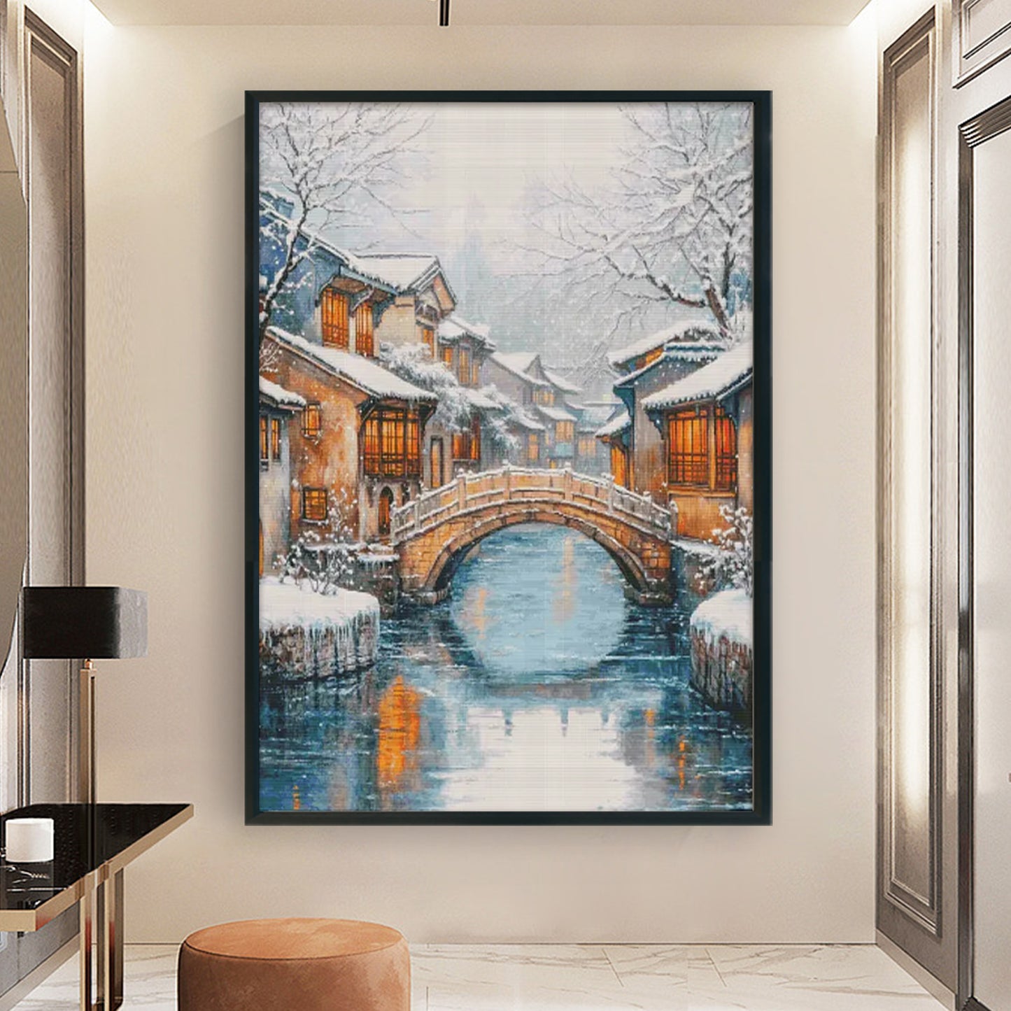Winter - Full 14CT Stamped Cross Stitch 70x95CM - Fairy Egyptian Cotton