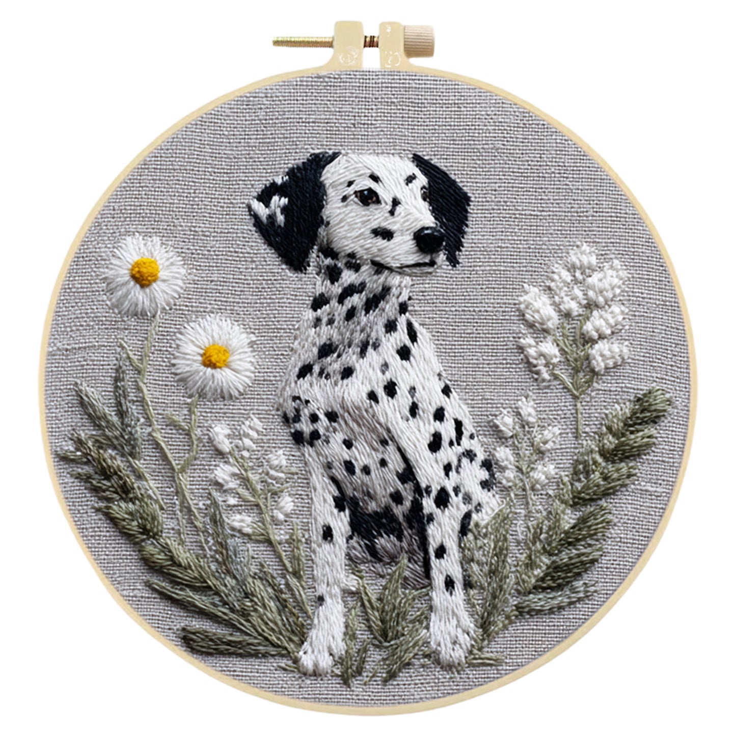 Spot And Bloom - DIY Embroidery Cross Stitch Kit with Pattern Cotton Threads Needles Hoop 30x30CM/11.81x11.81in